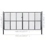 Puerta de malla de jardín acero galvanizado 400x175 cm gris de , Puertas de jardín - Ref: Foro24-143378, Precio: 675,16 €, De...