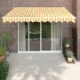 Toldo retráctil aluminio y tela amarillo y blanco 3,5x2,5 m by , Awnings - Ref: Foro24-3154432, Price: 204,61 €, Discount: %