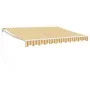 Toldo retráctil aluminio y tela amarillo y blanco 3,5x2,5 m by , Awnings - Ref: Foro24-3154432, Price: 204,61 €, Discount: %