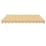 Toldo retráctil aluminio y tela amarillo y blanco 3,5x2,5 m by , Awnings - Ref: Foro24-3154432, Price: 204,61 €, Discount: %