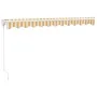 Toldo retráctil aluminio y tela amarillo y blanco 3,5x2,5 m by , Awnings - Ref: Foro24-3154432, Price: 204,61 €, Discount: %