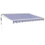 Toldo retráctil automático azul y blanco 3,5x2,5 m by , Awnings - Ref: Foro24-3154472, Price: 286,12 €, Discount: -5%%