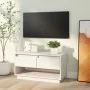 Mueble de TV de madera maciza de pino blanco 74x34x40 cm de , Muebles TV - Ref: Foro24-813840, Precio: 42,39 €, Descuento: %