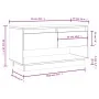 Mueble de TV de madera maciza de pino blanco 74x34x40 cm de , Muebles TV - Ref: Foro24-813840, Precio: 42,39 €, Descuento: %