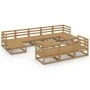 Juego de muebles de jardín 11 piezas madera maciza de pino de , Conjuntos de jardín - Ref: Foro24-3076117, Precio: 776,06 €, ...