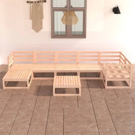 Juego de muebles de jardín 8 piezas madera maciza de pino | Foro24.es | Tu tienda online para hogar, jardín y más Foro24.es