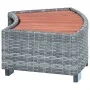 Escalón de bañera de hidromasaje ratán PE gris 92x45x25 cm de , Escaleras y rampas de piscina - Ref: Foro24-46461, Precio: 10...