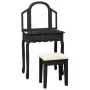 Tocador y taburete madera paulownia negro 65x36x128 cm von , Schlafzimmerkommoden - Ref: Foro24-289336, Preis: 159,36 €, Raba...