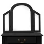 Tocador y taburete madera paulownia negro 65x36x128 cm von , Schlafzimmerkommoden - Ref: Foro24-289336, Preis: 159,36 €, Raba...