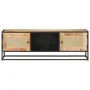 Mueble para TV madera mango rugosa y caña natural 120x30x40 cm by , TV Furniture - Ref: Foro24-323142, Price: 292,32 €, Disco...