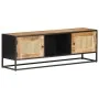 Mueble para TV madera mango rugosa y caña natural 120x30x40 cm by , TV Furniture - Ref: Foro24-323142, Price: 292,32 €, Disco...