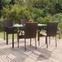 Juego de comedor de jardín 5 piezas ratán sintético marrón by , Garden sets - Ref: Foro24-3156660, Price: 358,84 €, Discount: %
