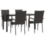 Juego de comedor de jardín 5 piezas ratán sintético marrón by , Garden sets - Ref: Foro24-3156660, Price: 358,84 €, Discount: %