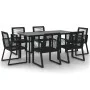 Juego de comedor para jardín 7 piezas ratán PVC negro von , Gartensets - Ref: Foro24-3156545, Preis: 589,80 €, Rabatt: %