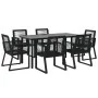 Juego de comedor para jardín 7 piezas ratán PVC negro von , Gartensets - Ref: Foro24-3156545, Preis: 589,80 €, Rabatt: %