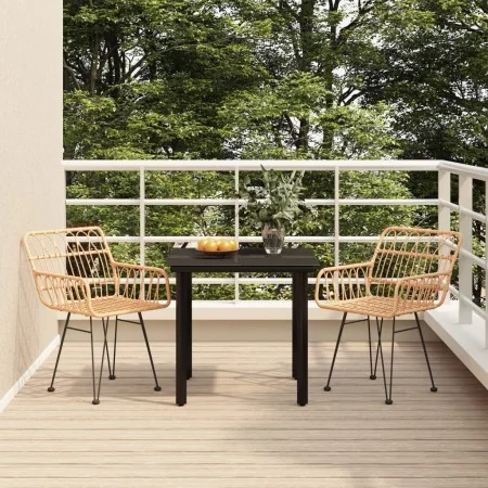 Juego de comedor de jardín 3 piezas ratán sintético by , Garden sets - Ref: Foro24-3157859, Price: 223,83 €, Discount: %
