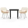 Juego de comedor de jardín 3 piezas ratán sintético by , Garden sets - Ref: Foro24-3157859, Price: 223,83 €, Discount: %