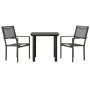 Juego de comedor para jardín 3 piezas acero y textilene negro de , Conjuntos de jardín - Ref: Foro24-3200726, Precio: 173,82 ...