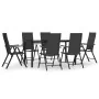 Juego de comedor de jardín 7 piezas ratán sintético negro by , Garden sets - Ref: Foro24-3156513, Price: 504,30 €, Discount: %