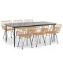 Juego de comedor de jardín 7 piezas ratán sintético by , Garden sets - Ref: Foro24-3157850, Price: 636,18 €, Discount: %
