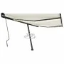 Toldo retráctil manual con LED color crema 450x300 cm by , Awnings - Ref: Foro24-3069762, Price: 512,53 €, Discount: %