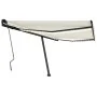 Toldo retráctil manual con LED color crema 450x300 cm by , Awnings - Ref: Foro24-3069762, Price: 512,53 €, Discount: %