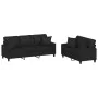 Juego de sofás con cojines 2 piezas cuero sintético negro by , Sofas - Ref: Foro24-3201388, Price: 508,18 €, Discount: %