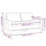 Sofá de 2 plazas de tela rojo tinto 120 cm von , Sofas - Ref: Foro24-359161, Preis: 191,70 €, Rabatt: %