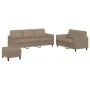 Juego de sofás con cojines 3 piezas cuero sintético capuchino by , Sofas - Ref: Foro24-3201769, Price: 490,52 €, Discount: -5%%