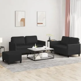 Juego de sofás con cojines 3 piezas cuero sintético negro von , Sofas - Ref: Foro24-3201755, Preis: 457,30 €, Rabatt: %