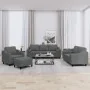 Juego de sofás con cojines 4 piezas tela gris oscuro by , Sofas - Ref: Foro24-3201795, Price: 712,36 €, Discount: -5%%