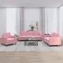 Juego de sofás 3 piezas terciopelo rosa de , Sofás - Ref: Foro24-3201937, Precio: 710,94 €, Descuento: %