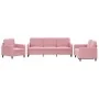 Juego de sofás 3 piezas terciopelo rosa de , Sofás - Ref: Foro24-3201937, Precio: 710,94 €, Descuento: %