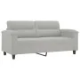 Juego de sofás con cojines 3 piezas tela microfibra gris claro by , Sofas - Ref: Foro24-3202321, Price: 494,20 €, Discount: -5%%