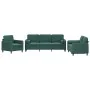 Juego de sofás con cojines 3 piezas terciopelo verde oscuro by , Sofas - Ref: Foro24-3201956, Price: 759,98 €, Discount: %