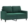 Juego de sofás con cojines 3 piezas terciopelo verde oscuro by , Sofas - Ref: Foro24-3201956, Price: 759,98 €, Discount: %