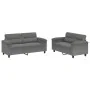 Juego de sofás con cojines 2 piezas tela microfibra gris oscuro by , Sofas - Ref: Foro24-3202316, Price: 466,82 €, Discount: %