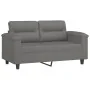 Juego de sofás con cojines 2 piezas tela microfibra gris oscuro by , Sofas - Ref: Foro24-3202316, Price: 466,82 €, Discount: %
