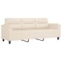 Juego de sofás con cojines 3 piezas tela microfibra beige by , Sofas - Ref: Foro24-3202349, Price: 643,71 €, Discount: %