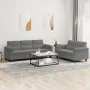 Juego de sofás con cojines 2 piezas tela microfibra gris oscuro | Foro24.es | Tu tienda online para hogar, jardín y más Foro24.es