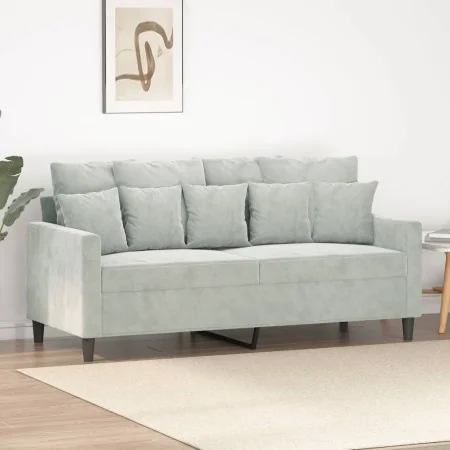Sofá de 2 plazas de terciopelo gris claro 140 cm by , Sofas - Ref: Foro24-359303, Price: 226,95 €, Discount: %