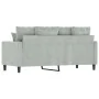 Sofá de 2 plazas de terciopelo gris claro 140 cm by , Sofas - Ref: Foro24-359303, Price: 226,95 €, Discount: %