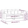 Sofá de 2 plazas de terciopelo gris claro 140 cm by , Sofas - Ref: Foro24-359303, Price: 226,95 €, Discount: %