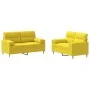 Juego de sofás con cojines 2 piezas tela amarillo claro by , Sofas - Ref: Foro24-3201589, Price: 365,71 €, Discount: %