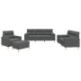 Juego de sofás con cojines 4 piezas tela gris oscuro by , Sofas - Ref: Foro24-3201561, Price: 690,17 €, Discount: %