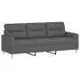 Juego de sofás con cojines 4 piezas tela gris oscuro by , Sofas - Ref: Foro24-3201561, Price: 690,17 €, Discount: %