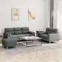 Juego de sofás con cojines 3 piezas tela gris oscuro by , Sofas - Ref: Foro24-3201625, Price: 560,04 €, Discount: %
