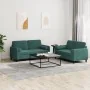Juego de sofás con cojines 2 piezas terciopelo verde oscuro by , Sofas - Ref: Foro24-3201996, Price: 499,06 €, Discount: -5%%
