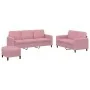 Juego de sofás 3 piezas terciopelo rosa von , Sofas - Ref: Foro24-3202027, Preis: 576,82 €, Rabatt: %