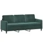 Juego de sofás con cojines 3 piezas terciopelo verde oscuro by , Sofas - Ref: Foro24-3202046, Price: 644,03 €, Discount: -5%%